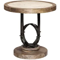 Sumner Side Table in light oak by Uttermost