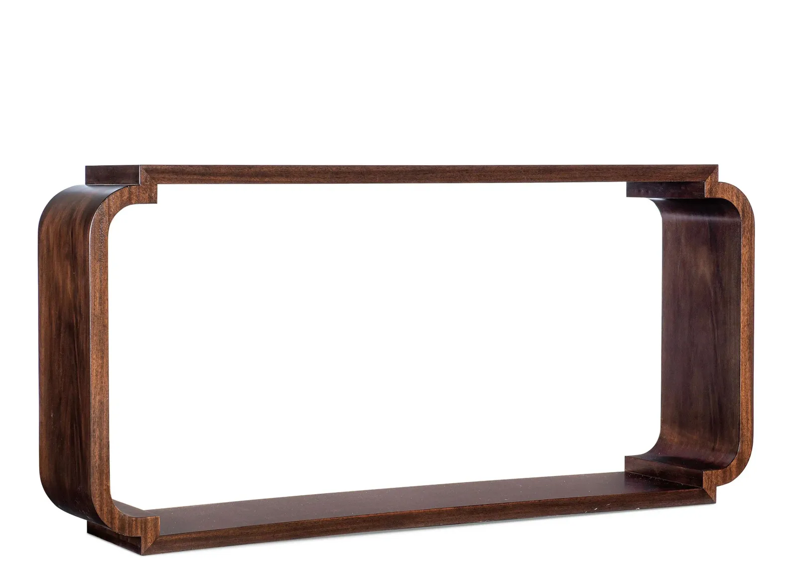 Melange Narrow Console Table in Dark swirl mahogany finish by Hooker Furniture