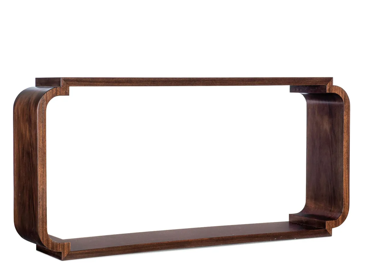 Melange Narrow Console Table in Dark swirl mahogany finish by Hooker Furniture