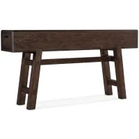 Commerce & Market Sofa Console Table in Dark wood finish with metal bar pulls in charcoal finish by Hooker Furniture
