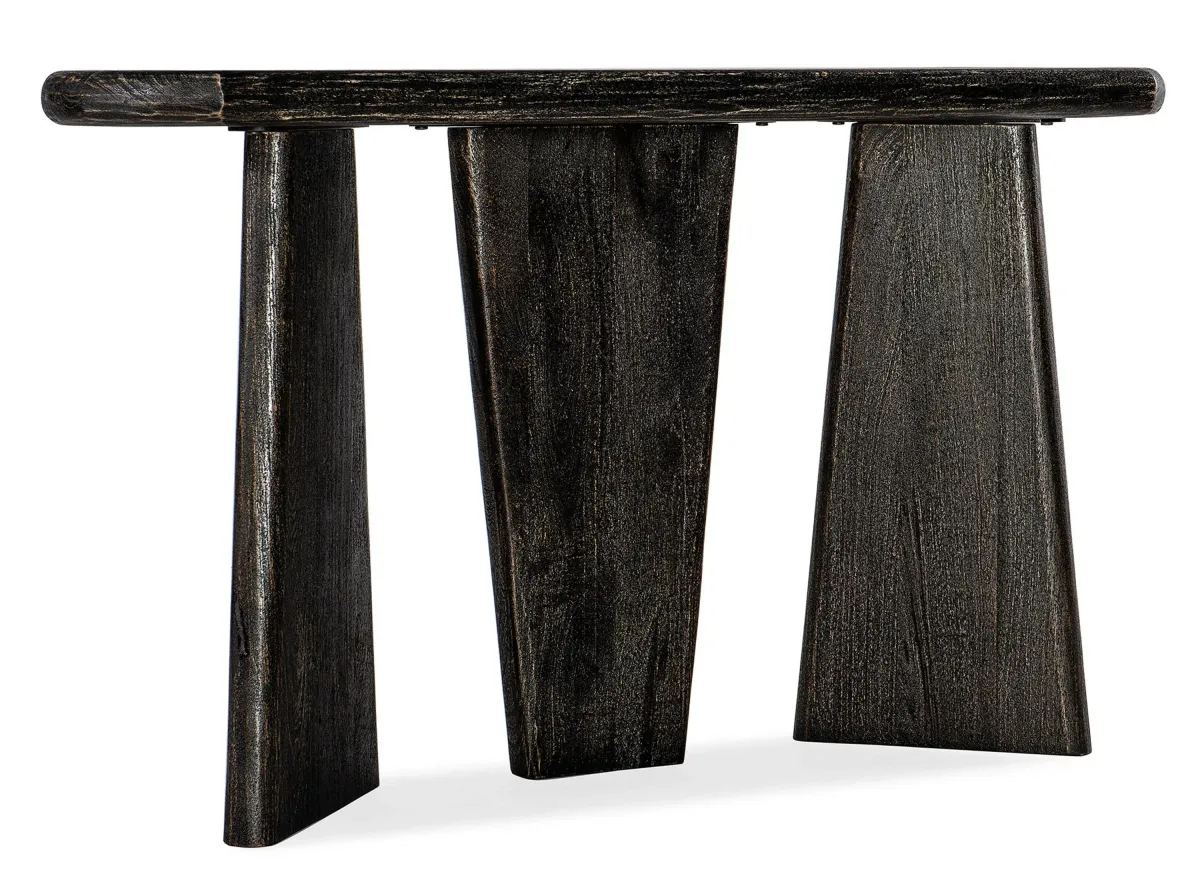 Commerce & Market Leg Console Table in Black wood finish by Hooker Furniture