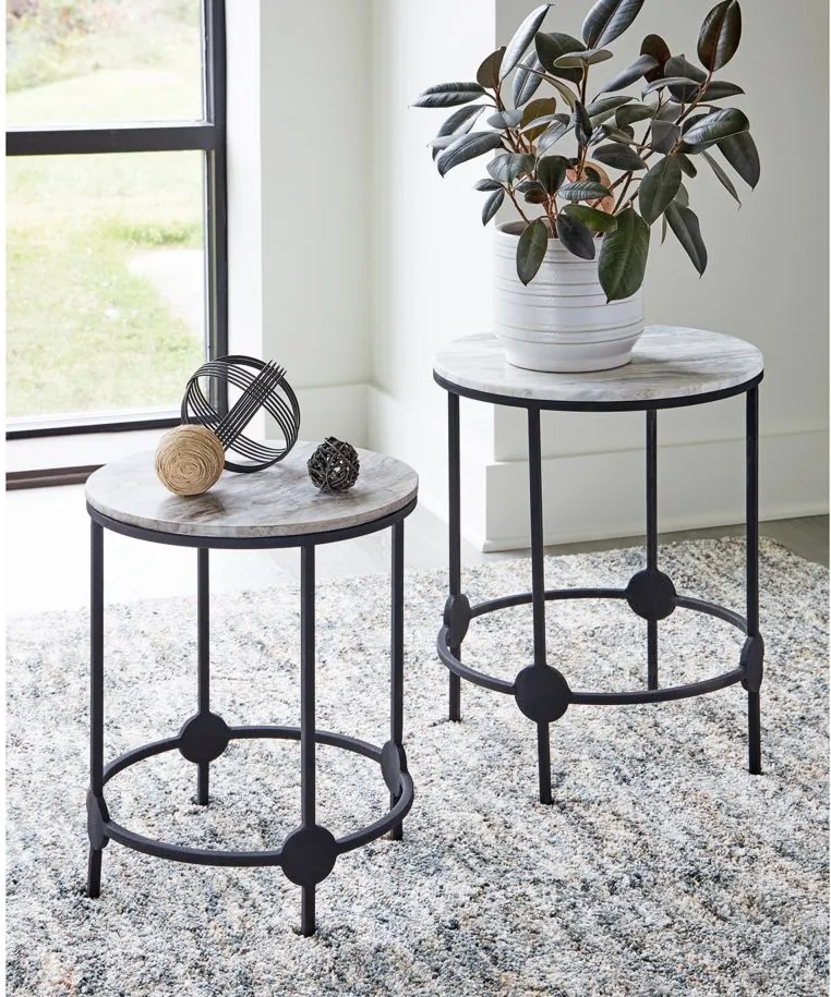 Beashaw Accent Table (Set of 2) in Gray/Black by Ashley Express