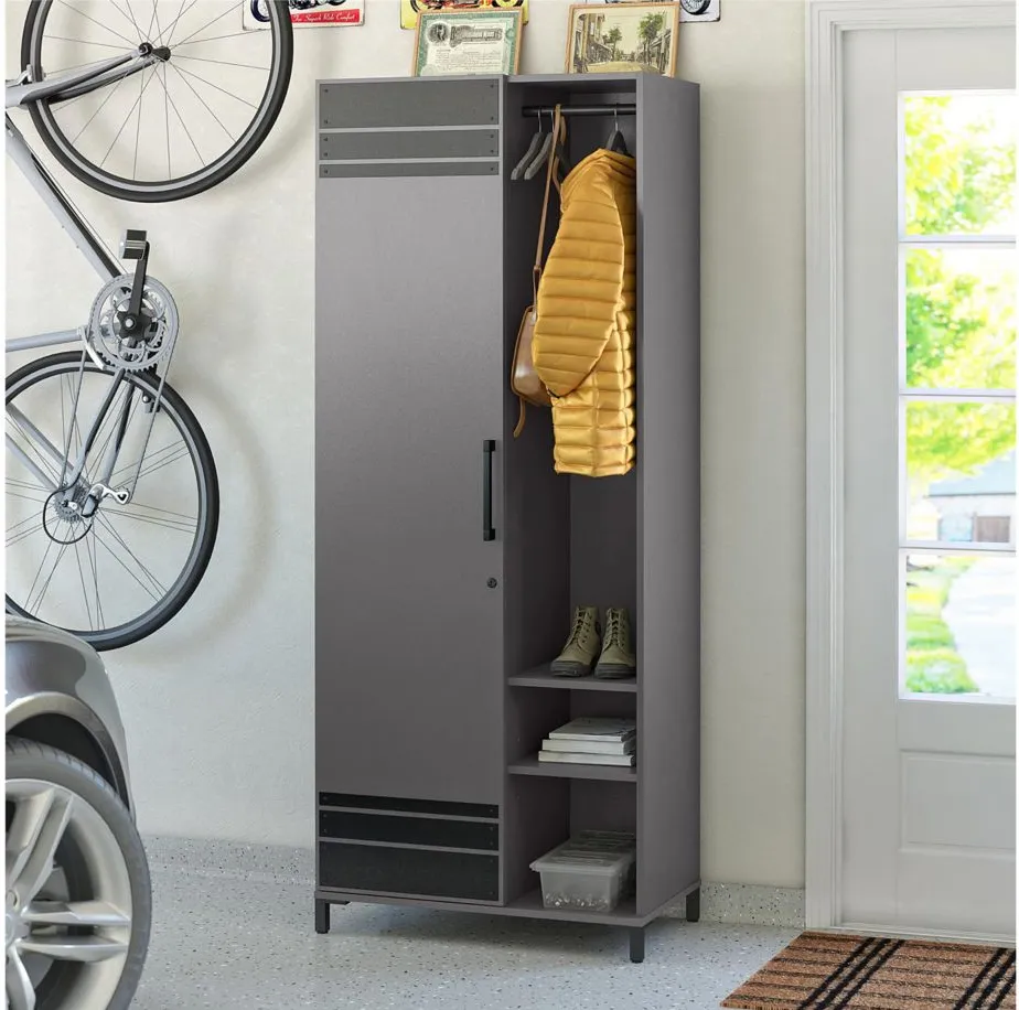 Shelby Tall Garage Cabinet in Graphite by DOREL HOME FURNISHINGS