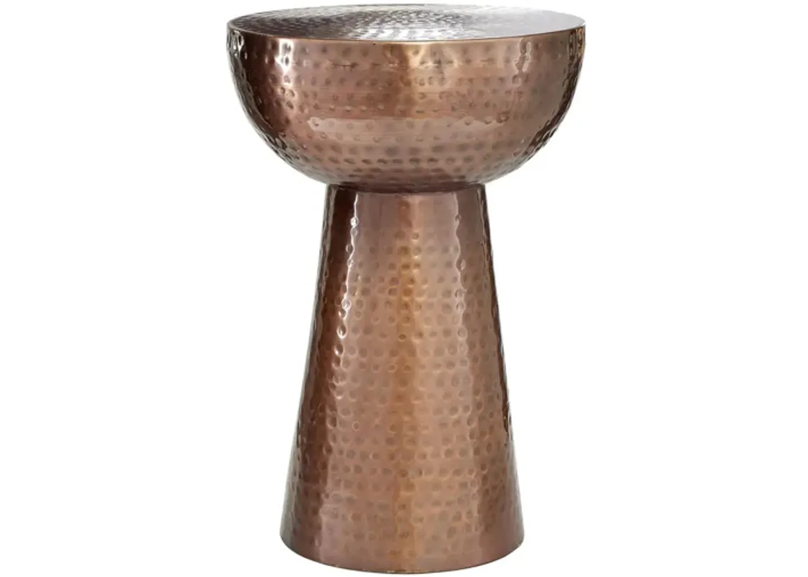 Ivy Collection Concave Accent Table in Bronze by UMA Enterprises