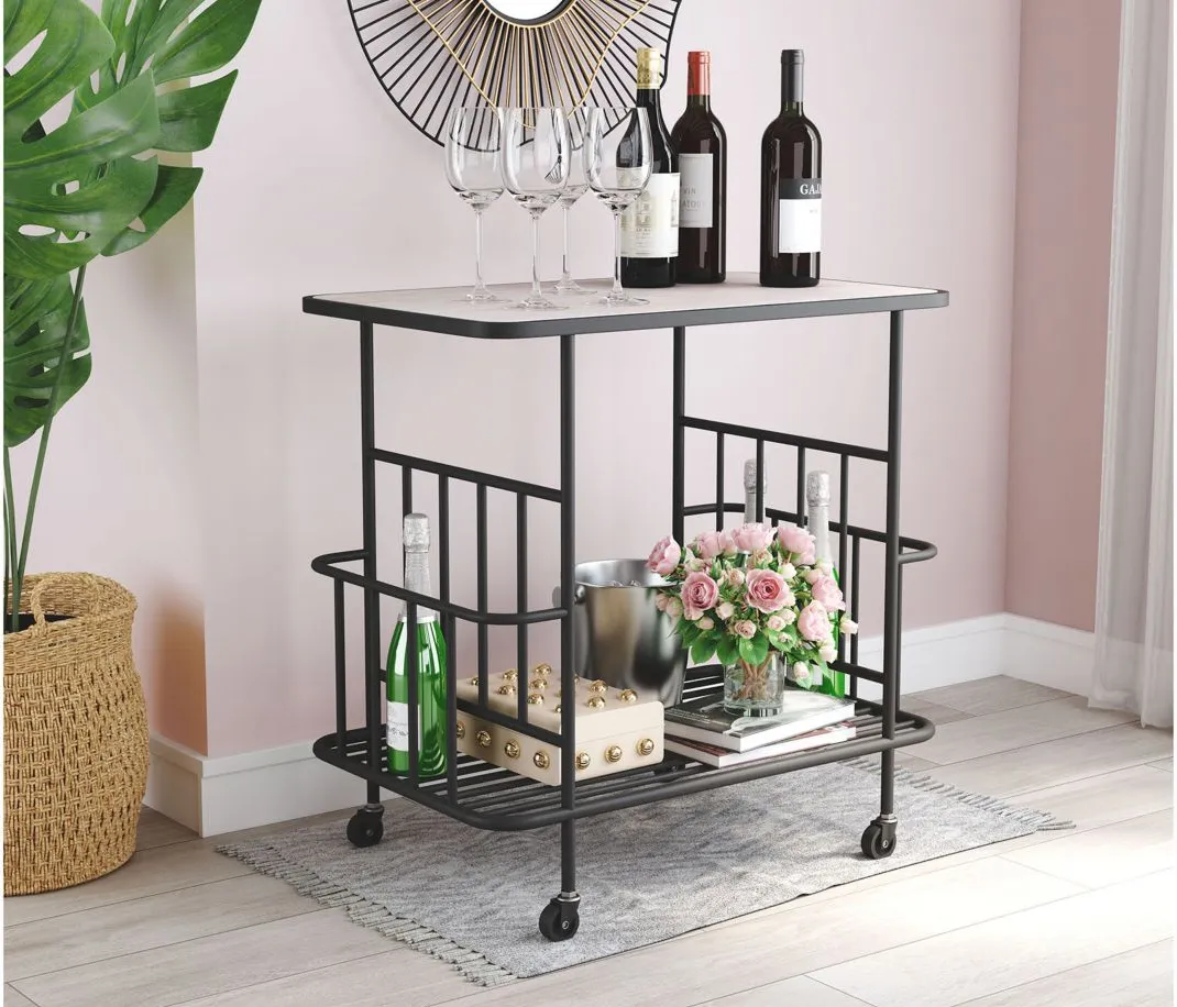 Argus Bar Cart in Black by Zuo Modern