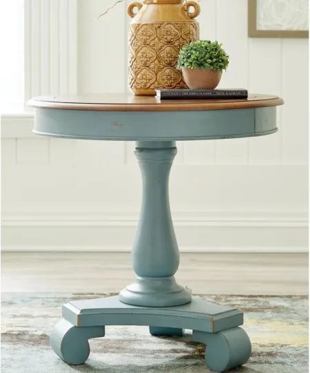 Mirimyn Accent Table in Teal/Brown by Ashley Express