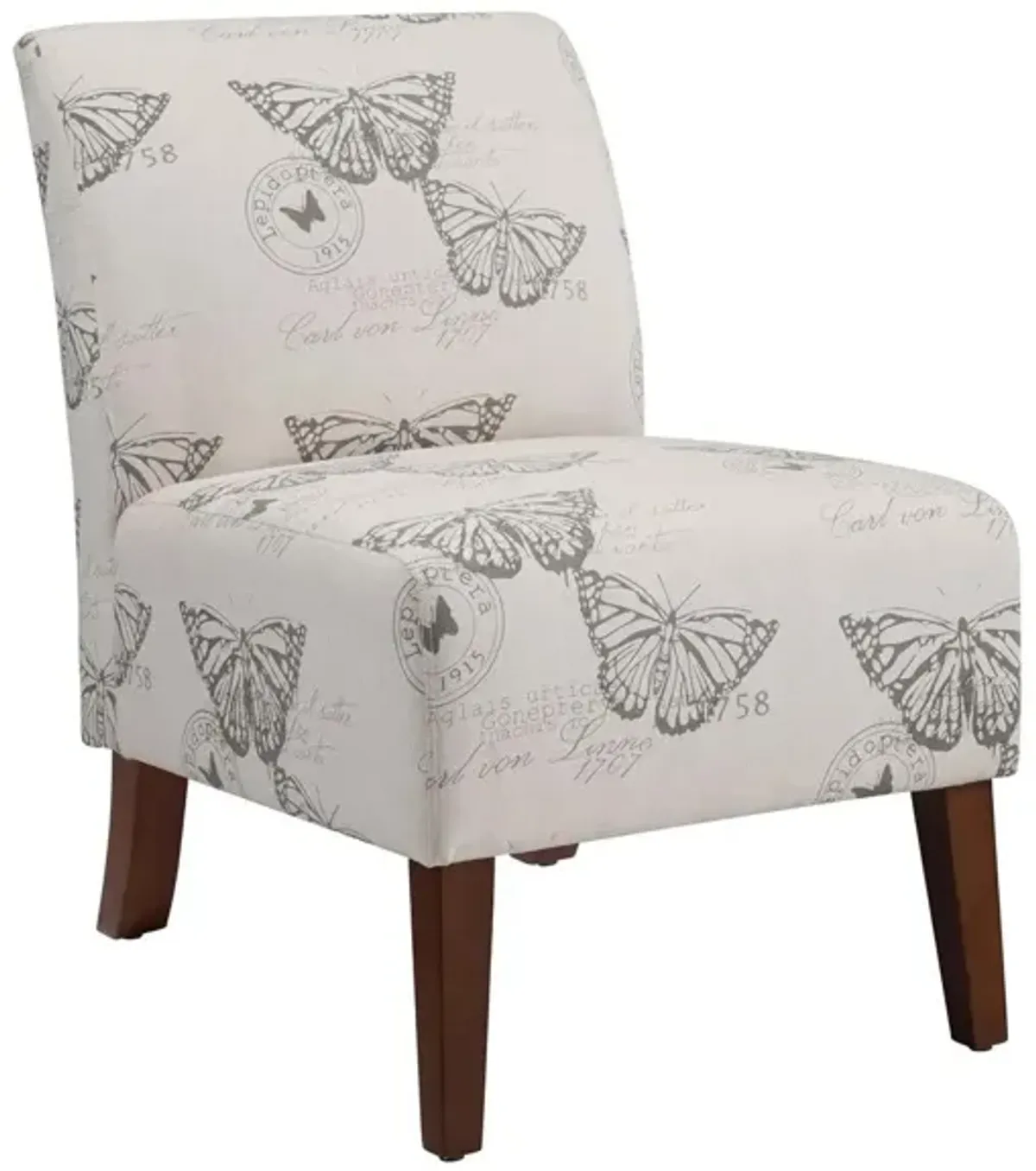 Linen Lily Chair in Dark Espresso by Linon Home Decor