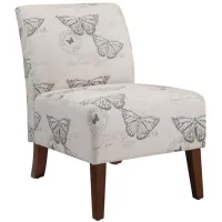 Linen Lily Chair in Dark Espresso by Linon Home Decor