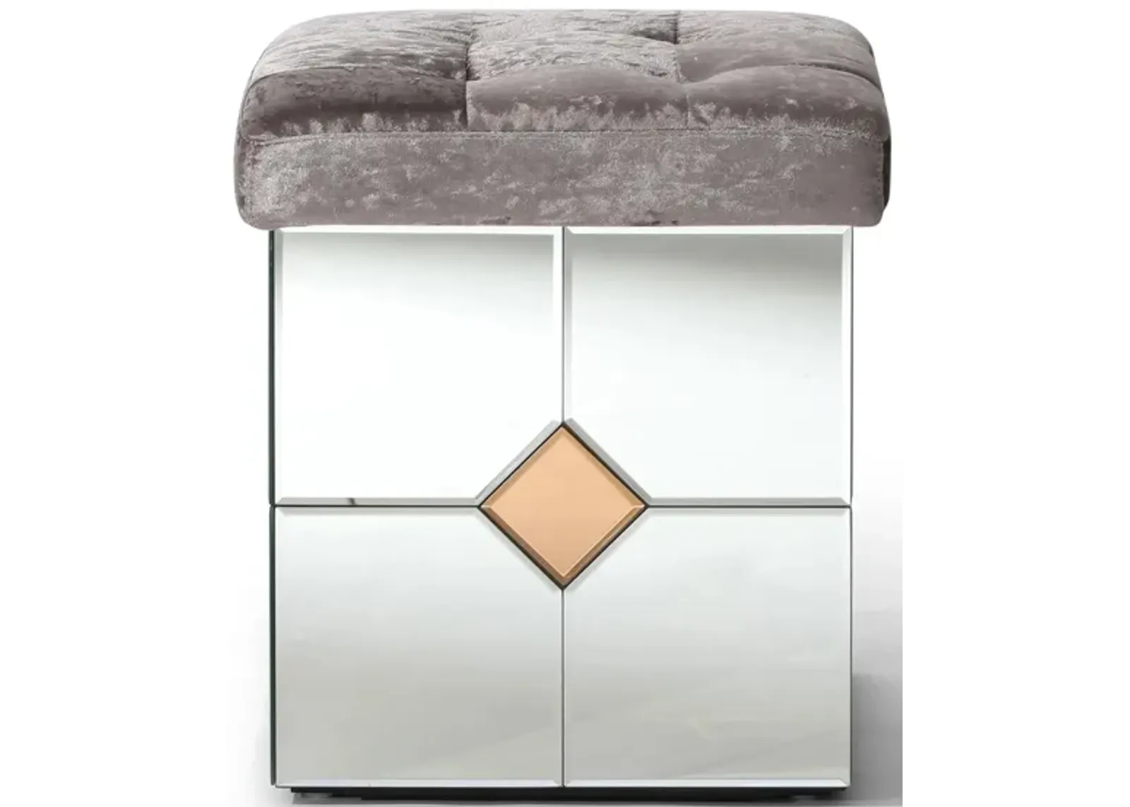 Maddie Stool in Mirrored by Glory Furniture