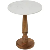 Ivy Collection Vintage Accent Table in Brown by UMA Enterprises