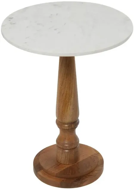 Ivy Collection Vintage Accent Table in Brown by UMA Enterprises
