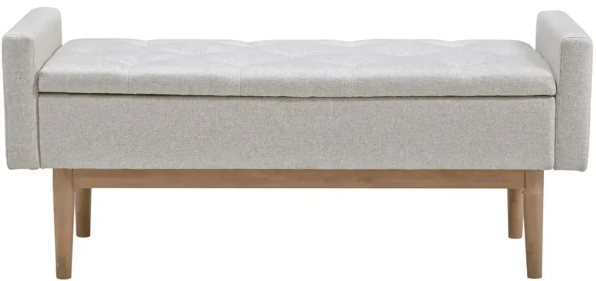 Brooke Storage Bench in Beige by Ashley Furniture