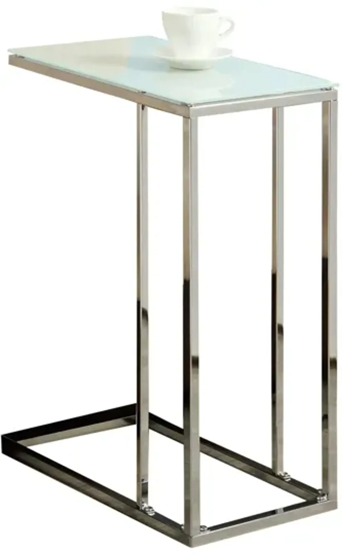 Banks Accent Table in Glass / Chrome by Monarch Specialties