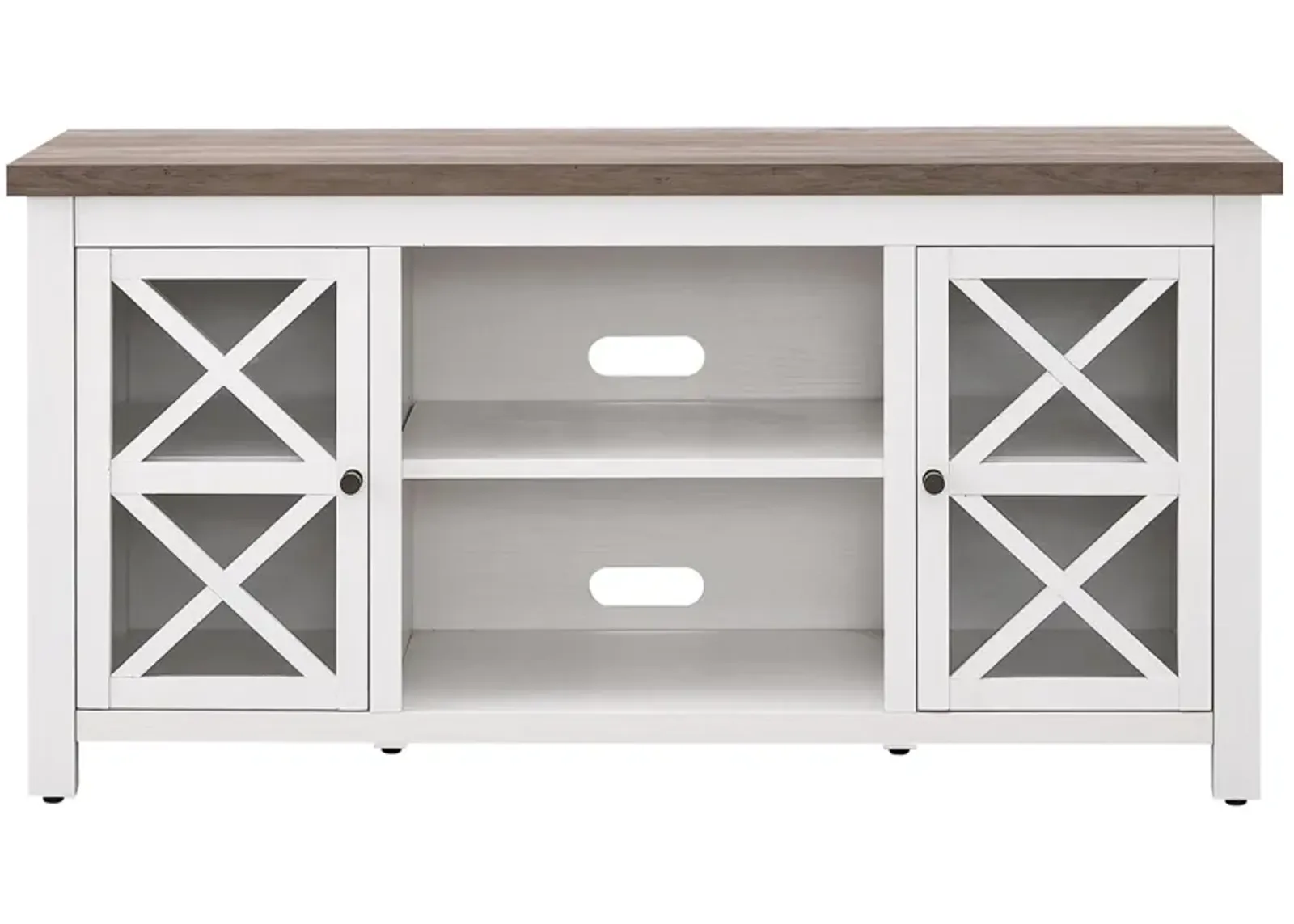 Eve TV Stand in White/Gray Oak by Hudson & Canal