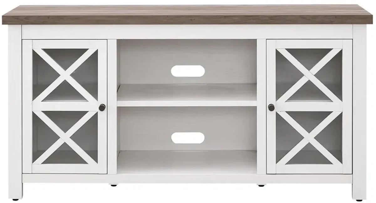 Eve TV Stand in White/Gray Oak by Hudson & Canal