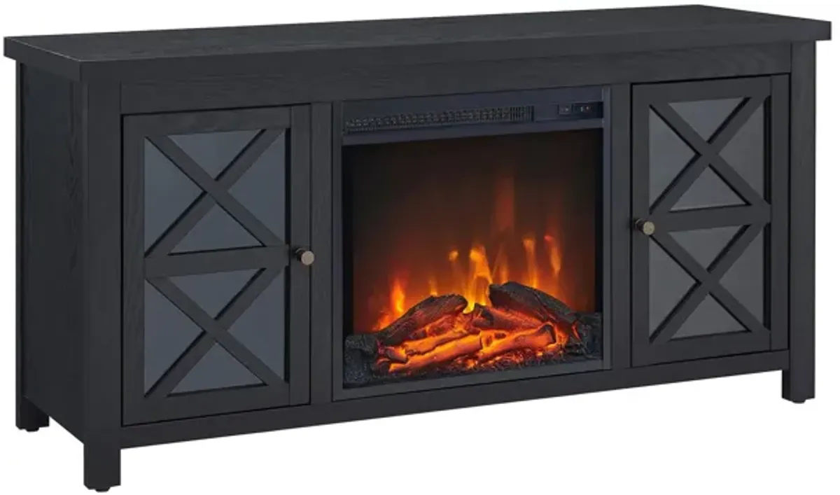 Eve TV Stands with Log Fireplace Insert