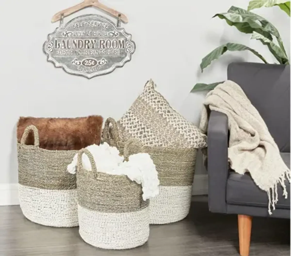 Ivy Collection Storage Baskets - Set of 3