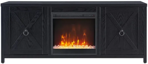Taylor 58" TV Stand with Crystal Fireplace Insert