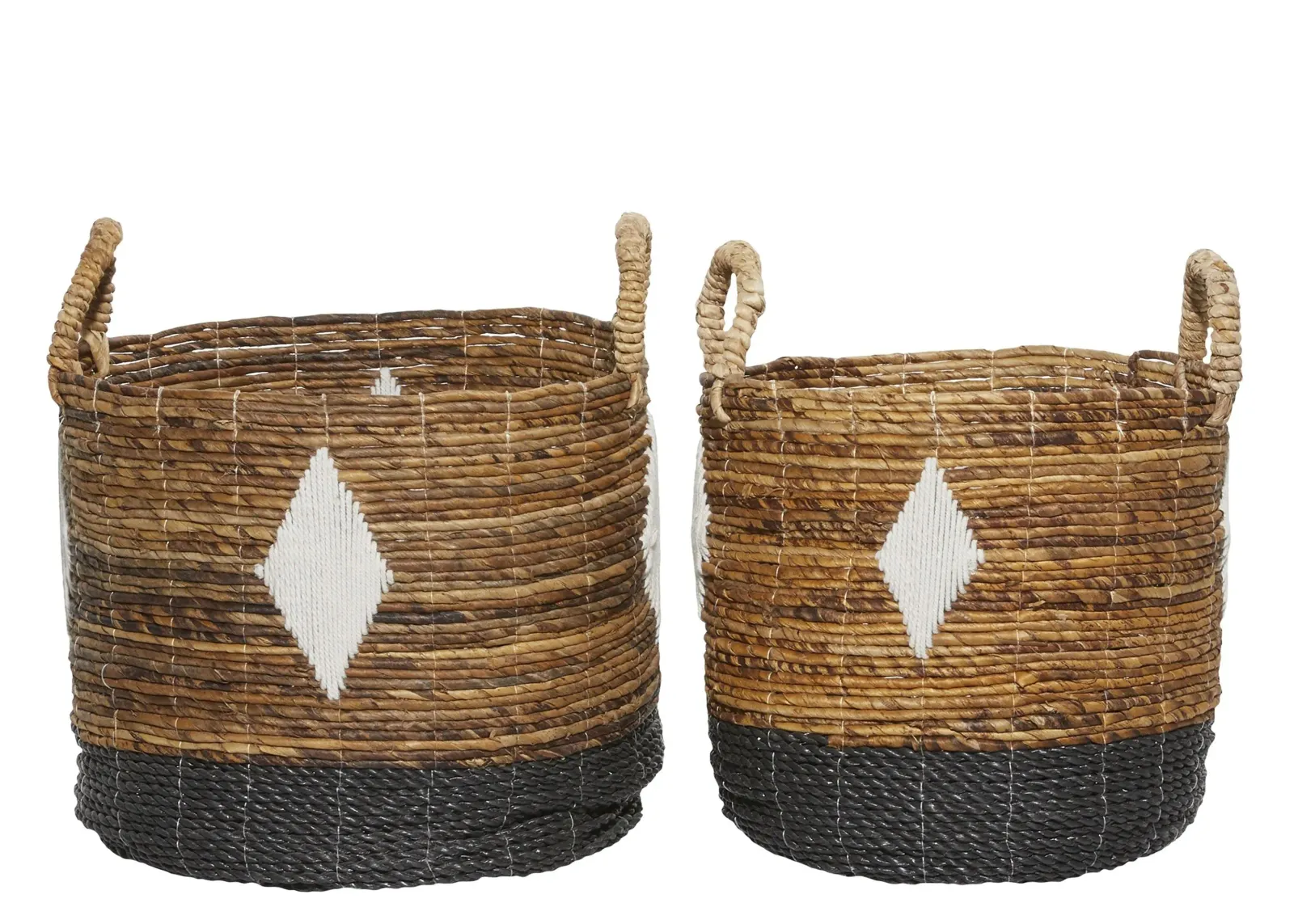 Ivy Collection Storage Baskets - Set of 2 in Brown by UMA Enterprises