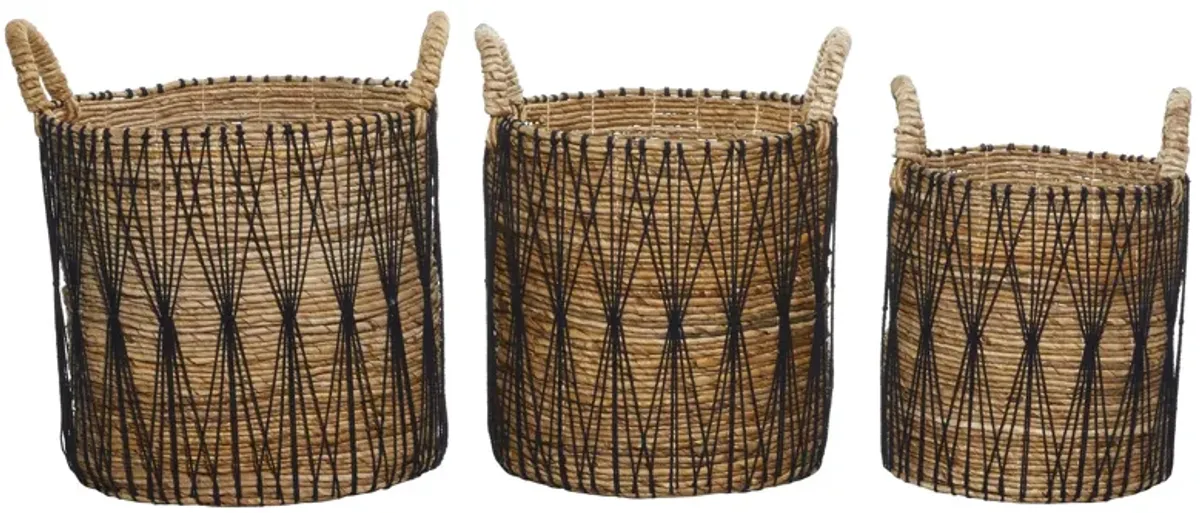 Ivy Collection Astolfo Storage Baskets Set of 3