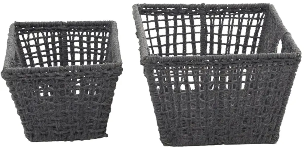 Ivy Collection Alia Storage Basket - Set of 2