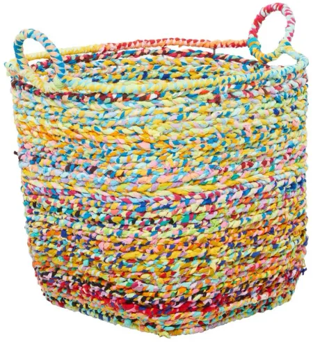 Ivy Collection Cha Cha Storage Basket in Multi Colored by UMA Enterprises