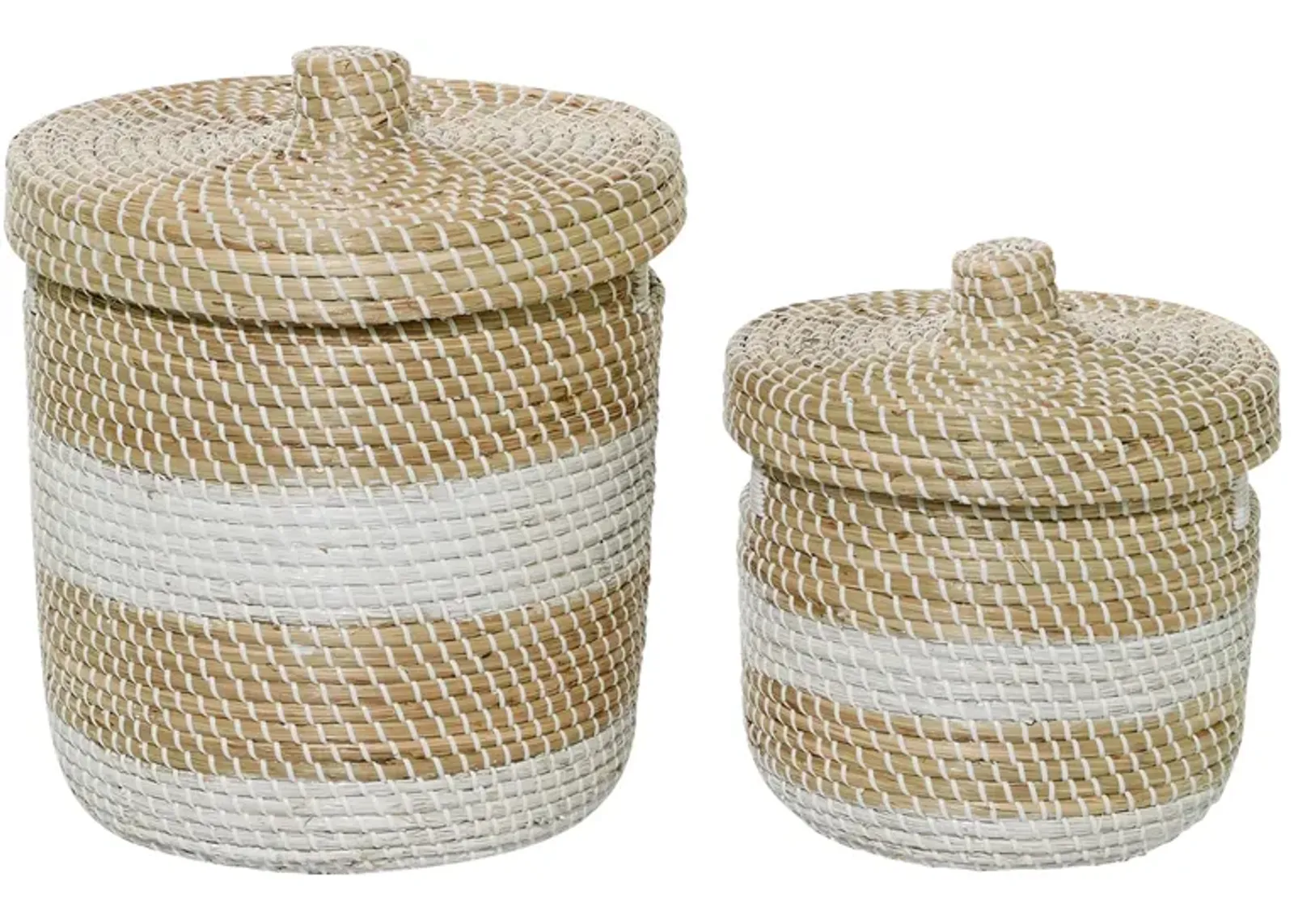 Ivy Collection Storage Baskets - Set of 2 in Brown by UMA Enterprises