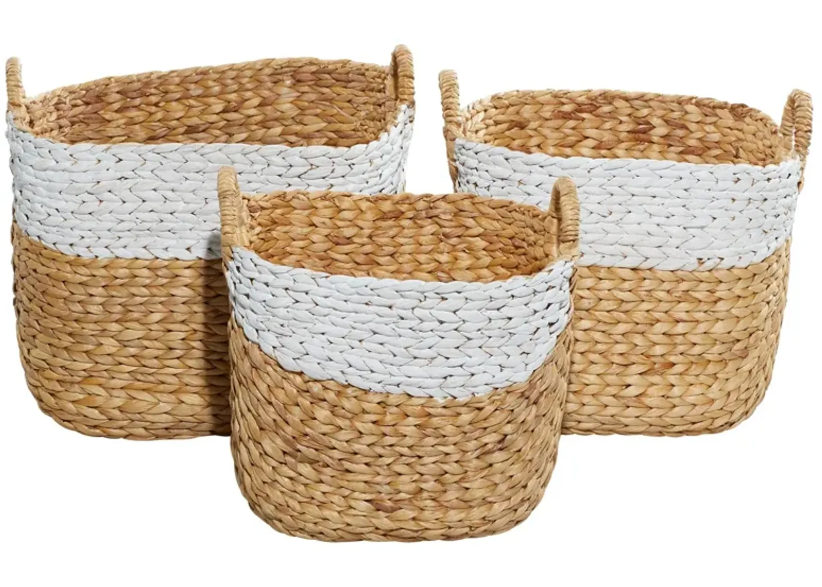 Ivy Collection Storage Baskets - Set of 3 in Brown by UMA Enterprises