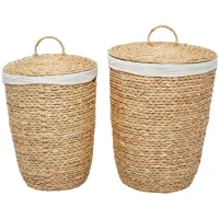 Ivy Collection TK Basket - Set of 2 in Light Brown by UMA Enterprises