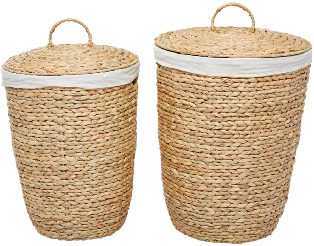 Ivy Collection TK Basket - Set of 2 in Light Brown by UMA Enterprises