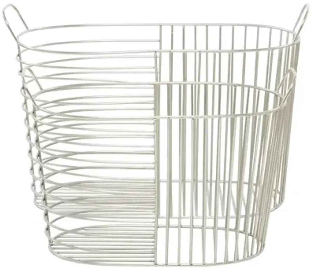 Ivy Collection Metal Storage Baskets - Set of 2