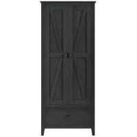 Farmington Storage Cabinet w/ Drawer in Black Oak by DOREL HOME FURNISHINGS
