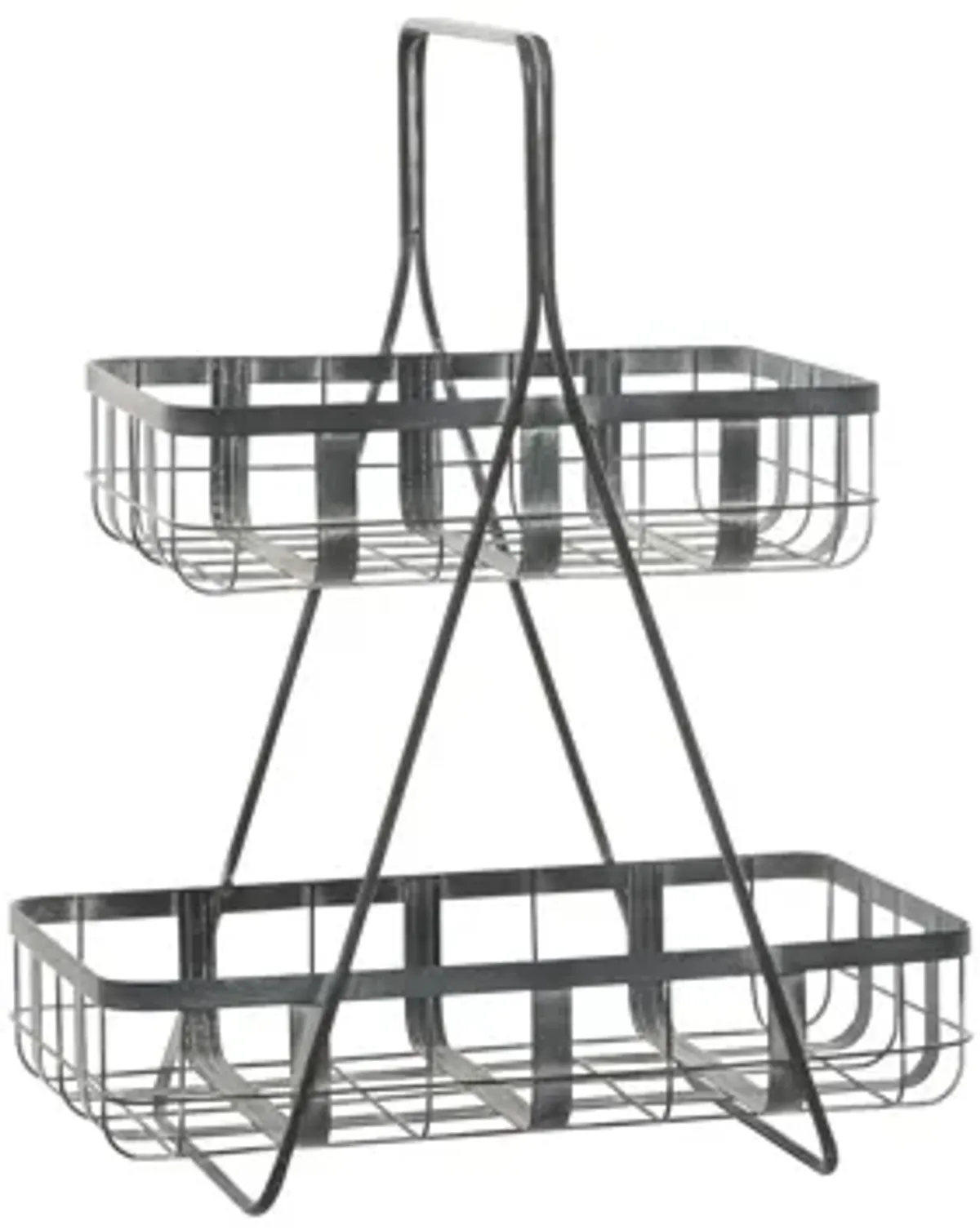 Ivy Collection Metal Storage Basket