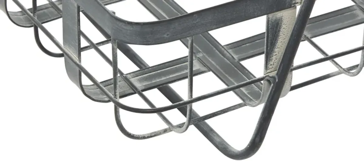 Ivy Collection Metal Storage Basket