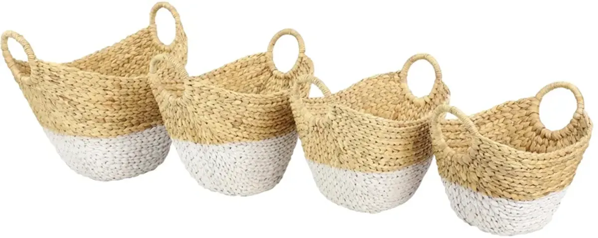 Ivy Collection Storage Baskets - Set of 4 in Brown by UMA Enterprises