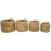 Ivy Collection Storage Basket - Set of 4 in Brown by UMA Enterprises