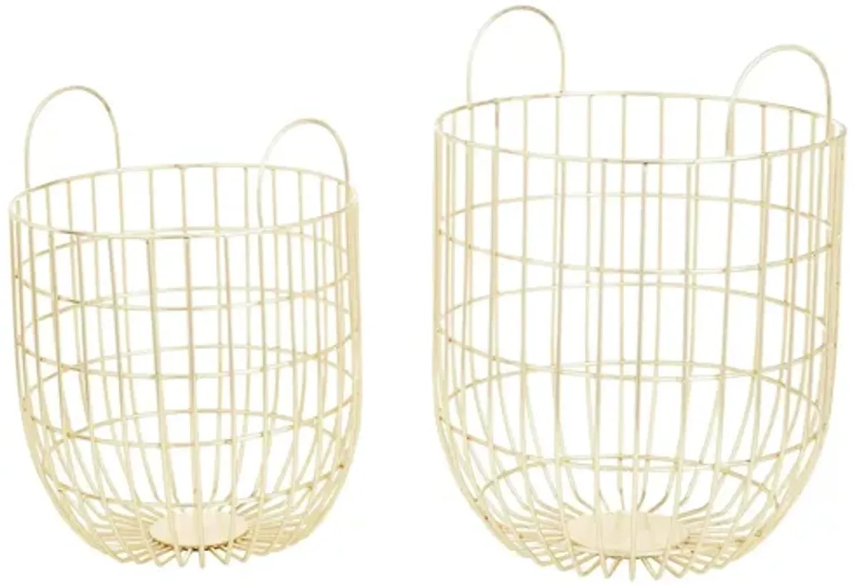 Ivy Collection Herculex Storage Basket Set of 2