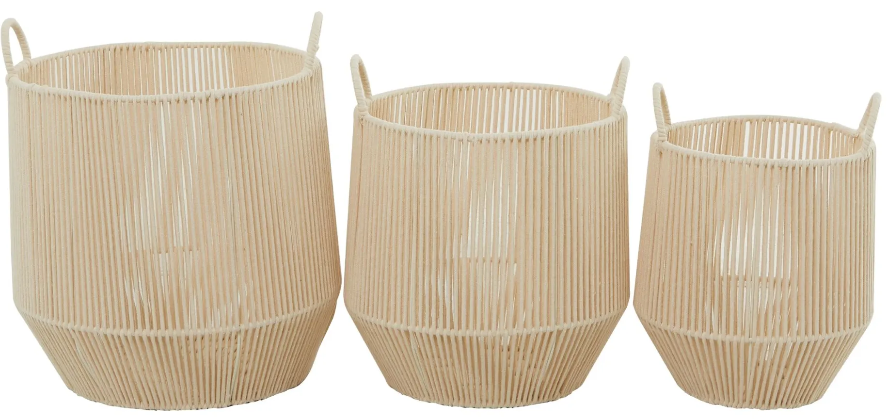 Ivy Collection Dooku Storage Baskets - Set of 3 in Brown by UMA Enterprises