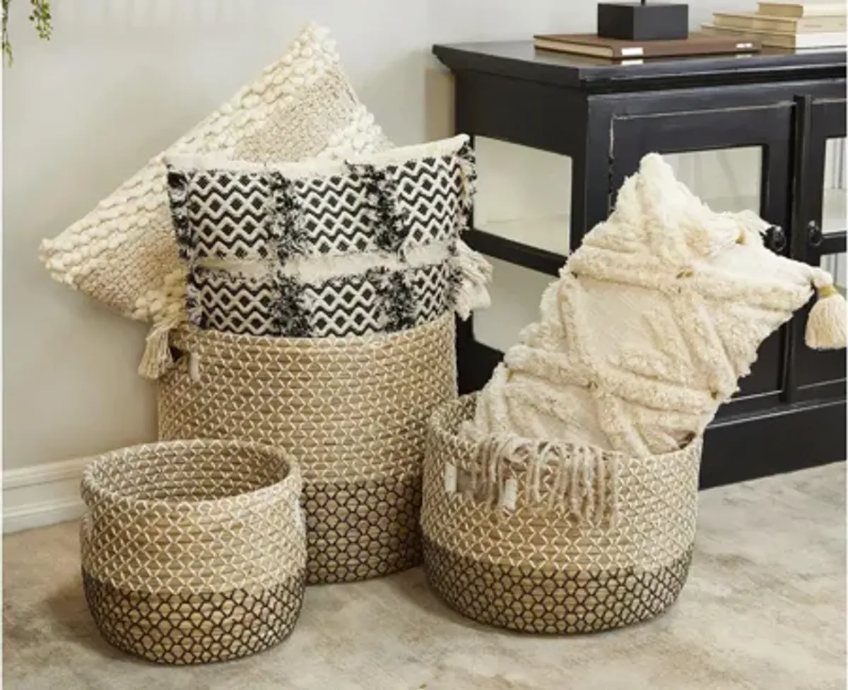 Ivy Collection Seagrass Storage Baskets - Set of 3