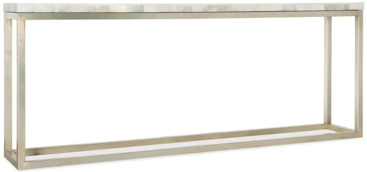 Melange Simona Console in Champagne metal by Hooker Furniture