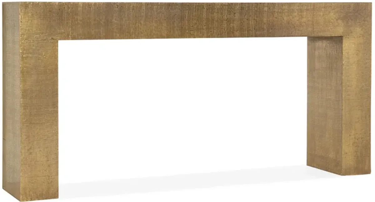 Melange Kanchan Sofa Console in Gold metal cladding by Hooker Furniture