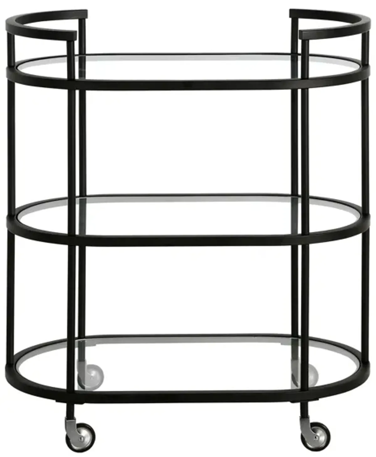 Cassie Bar Cart in Blackened Bronze by Hudson & Canal