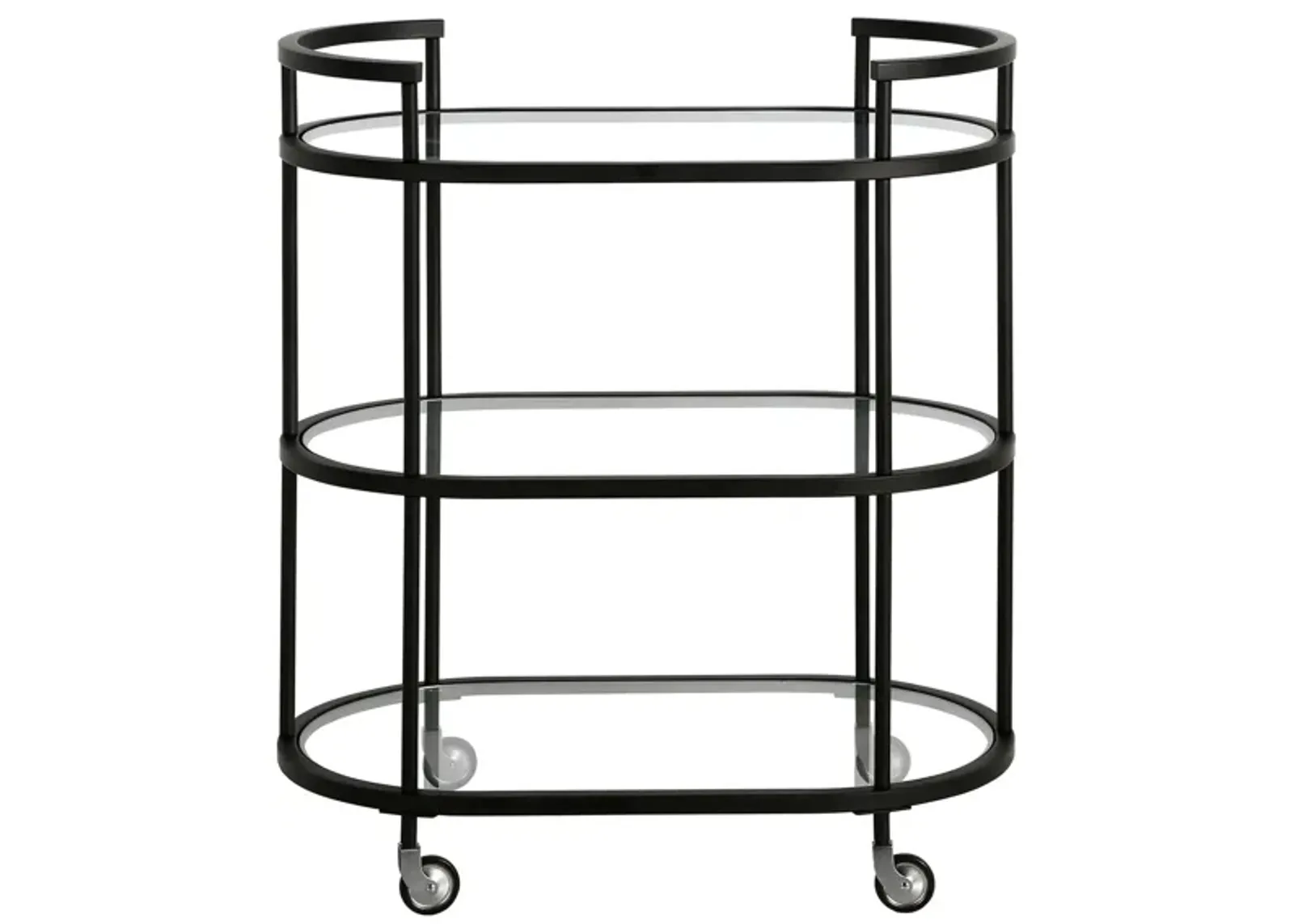 Cassie Bar Cart in Blackened Bronze by Hudson & Canal