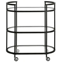 Cassie Bar Cart in Blackened Bronze by Hudson & Canal