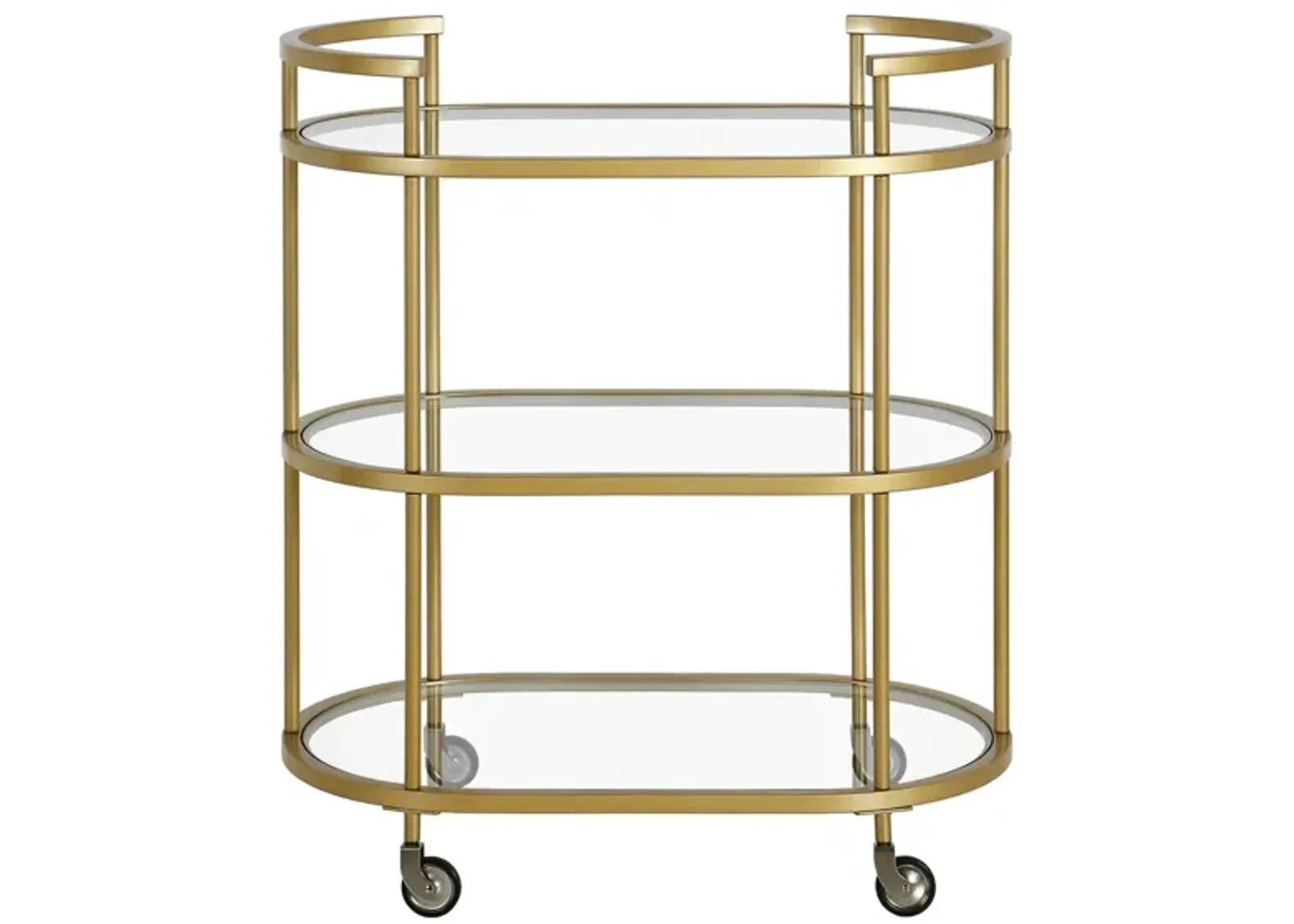 Cassie Bar Cart in Brass by Hudson & Canal