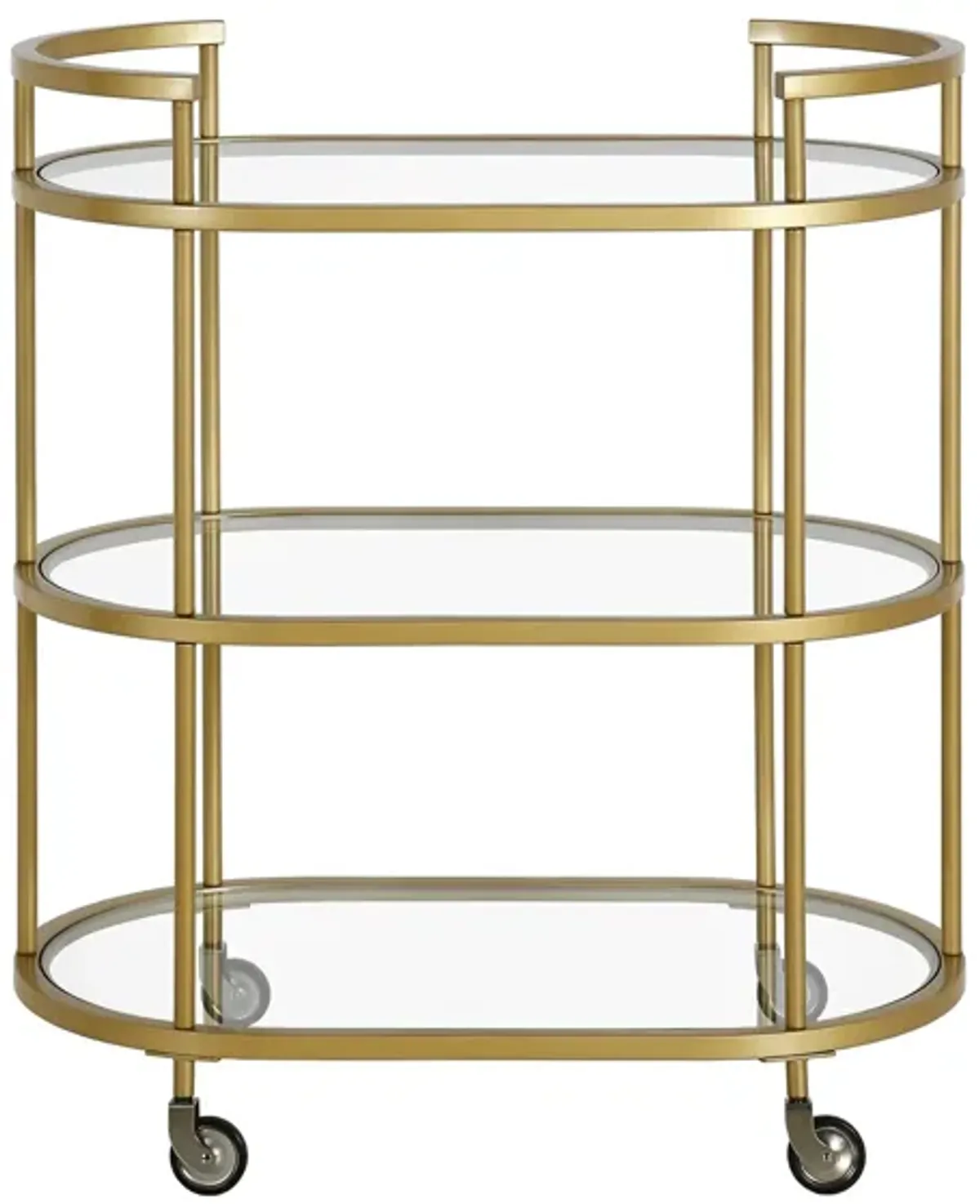 Cassie Bar Cart in Brass by Hudson & Canal