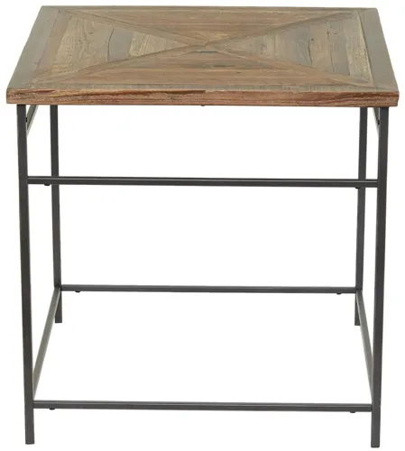 Ivy Collection Rustic Accent Table in Black by UMA Enterprises