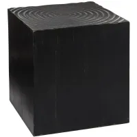 Ivy Collection Cube Accent Table in Black by UMA Enterprises