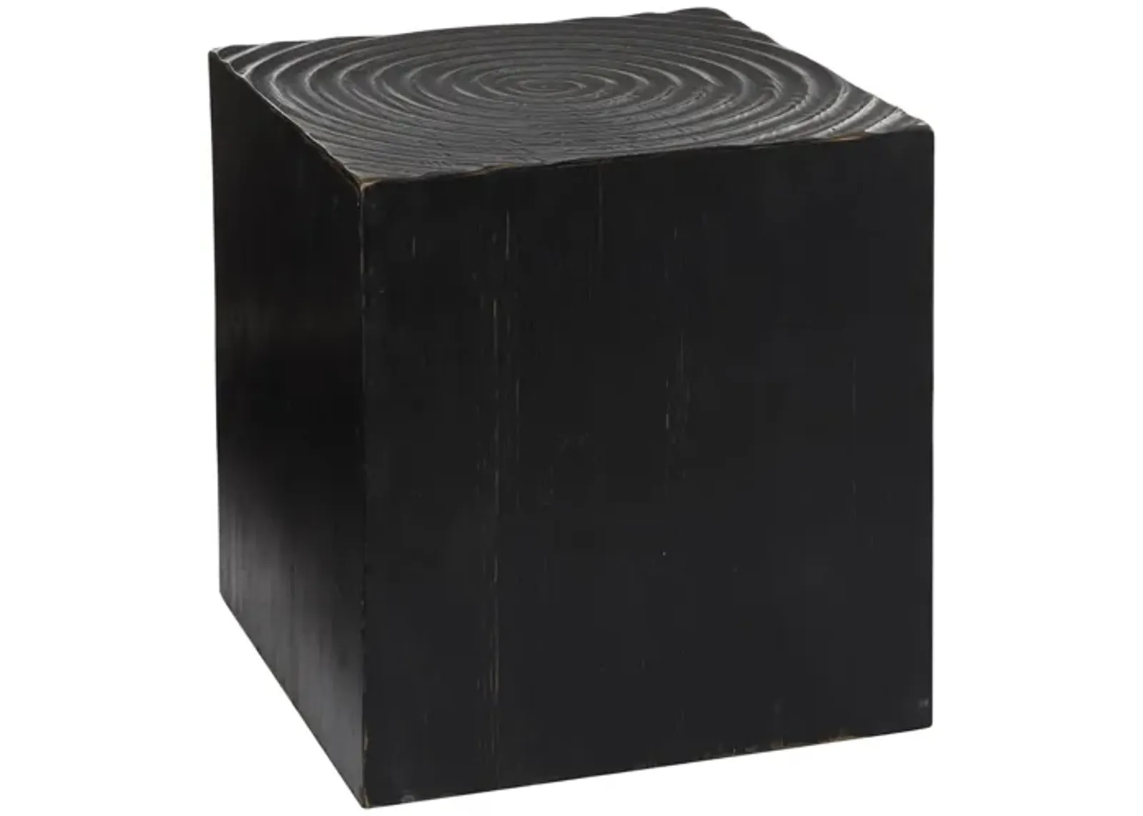 Ivy Collection Cube Accent Table in Black by UMA Enterprises