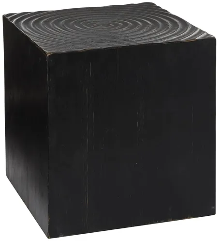 Ivy Collection Cube Accent Table in Black by UMA Enterprises